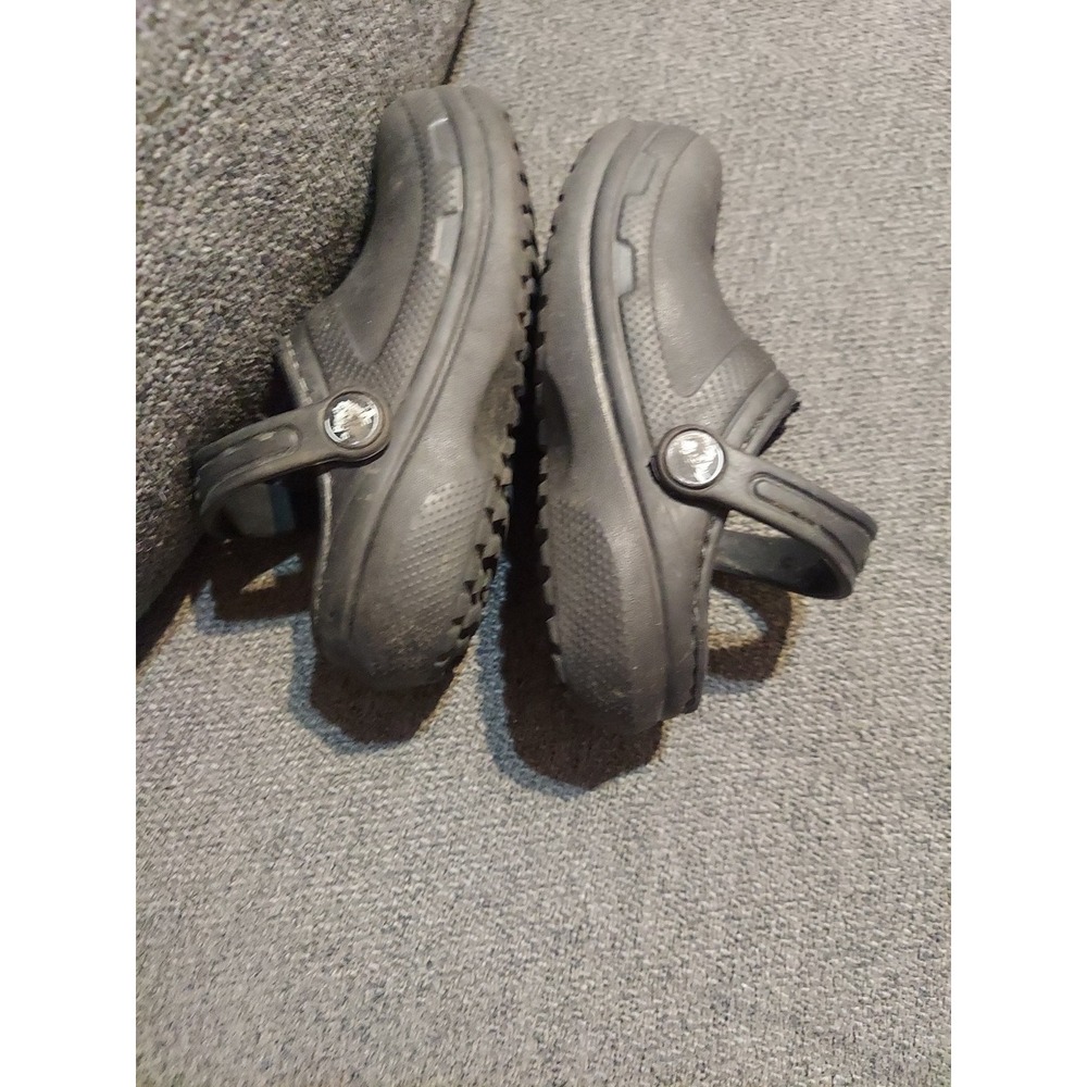 CROCS DUAL COMFORT Lined Size US Kids Sz 9 Light Black - Picture 6 of 9